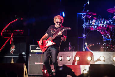 rocker sammy hagar plays guitar on stage in Las Vegas