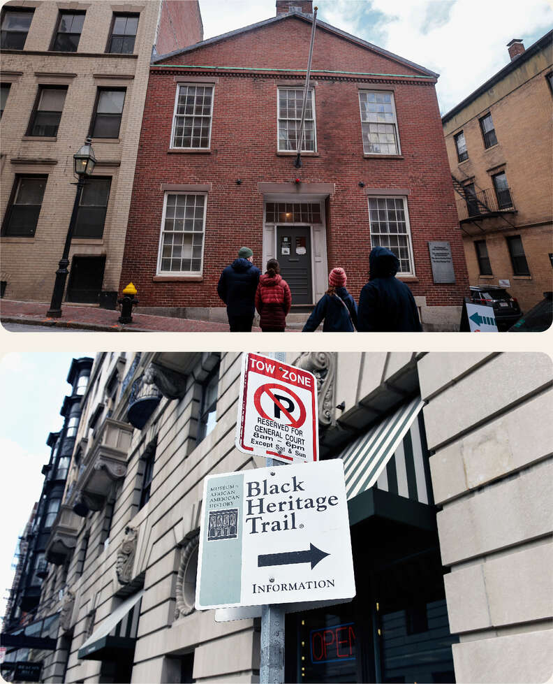 Abiel Smith School. Boston Museum of African-American History Black Heritage Trail sign